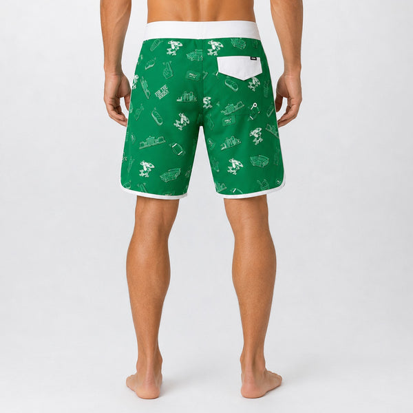 Drifter Scallop 18in Mens Boardshorts - For the Birds