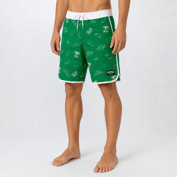 Drifter Scallop 18in Mens Boardshorts - For the Birds