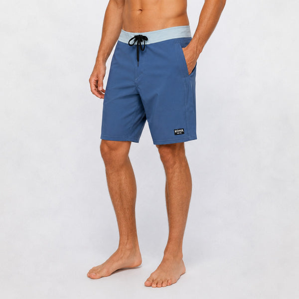 Summertime 19in Mens Boardshorts - Navy/Columbia Blue