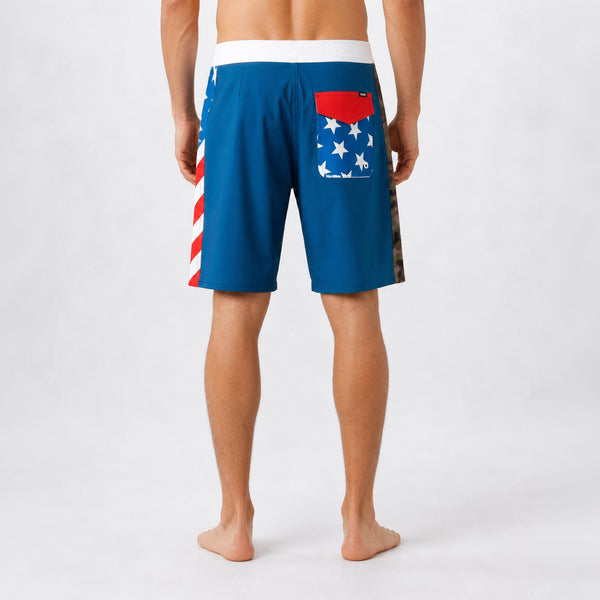 Summertime 19in Mens Boardshorts - RWB