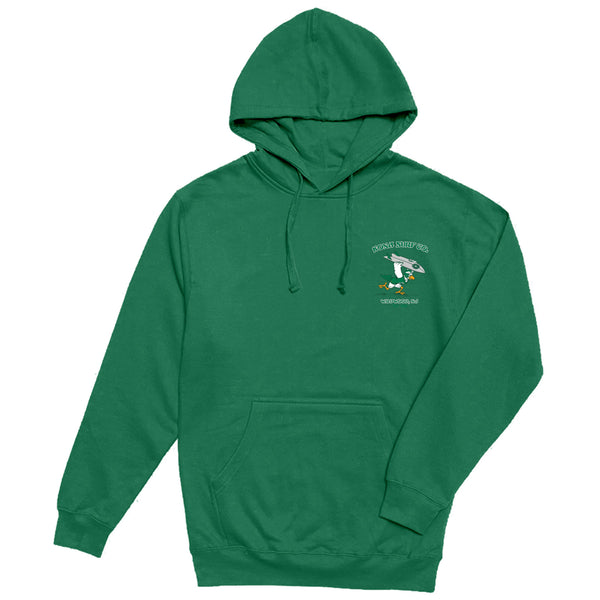 For The Birds Mens Pullover Hoodie - Kelly Green Heather
