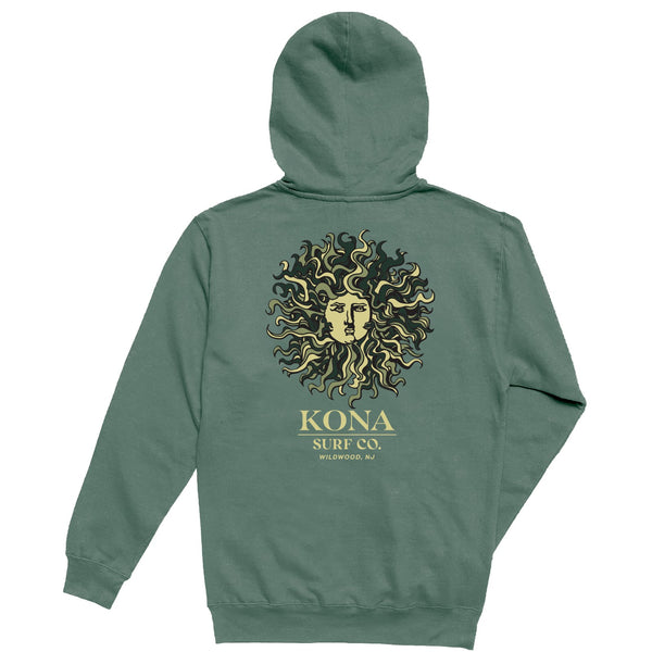 Original Sun Mens Pullover Hoodie - Pigment Alpine Green/Camo
