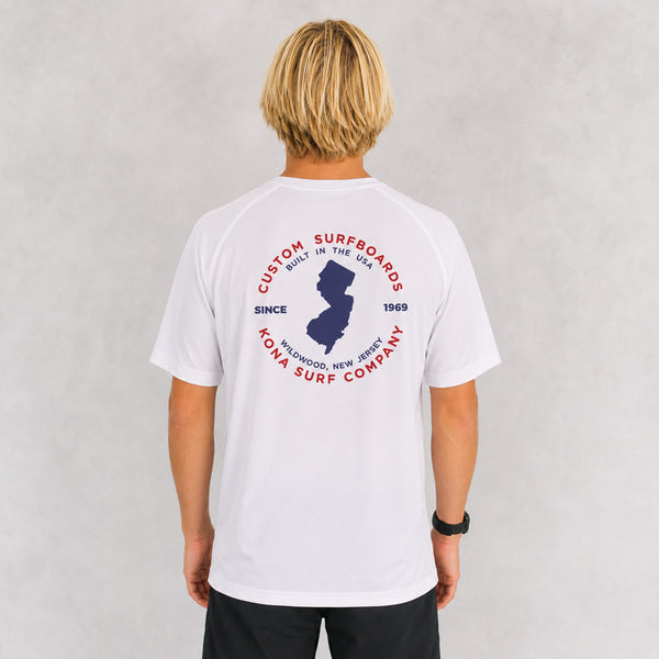 Built in Jersey Mens UV Sun Protection T-Shirt - White