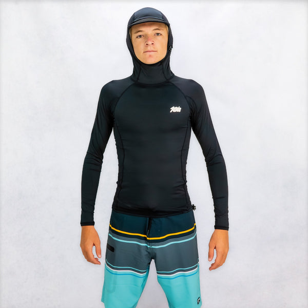 Jet UV Hooded L/S Mens Rashguard - Black