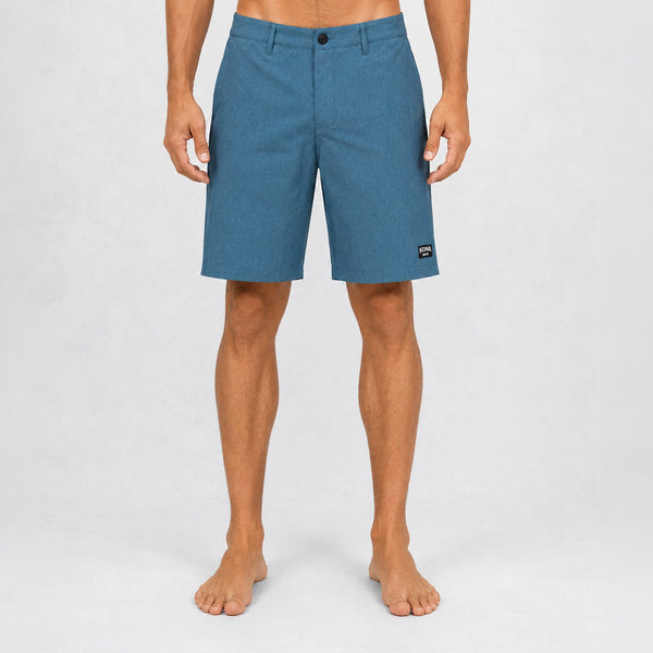 Day by Day 18in Mens Hybrid Shorts - Slate Blue