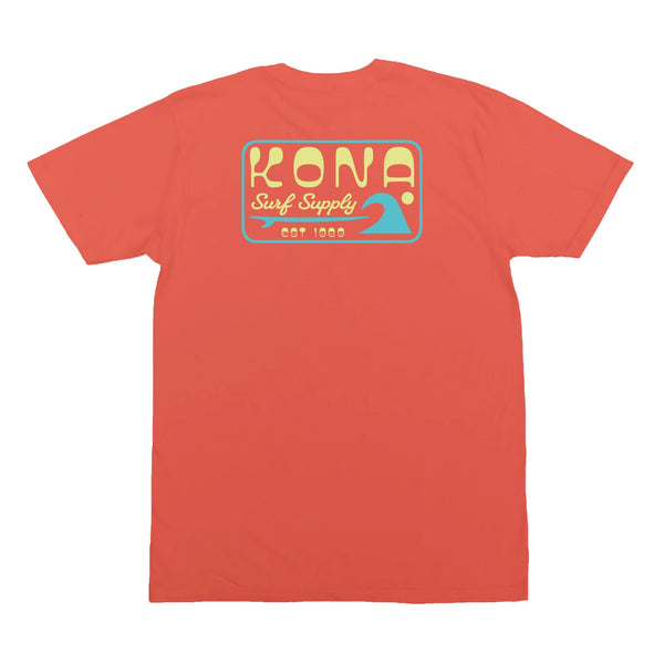 Surf Supply Mens T-Shirt - Bright Salmon