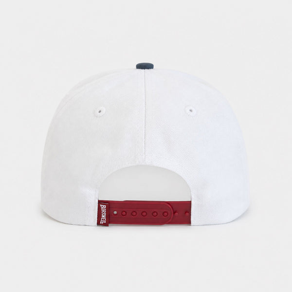 Birdwell Big Arc Twill Mens Snapback Hat - White