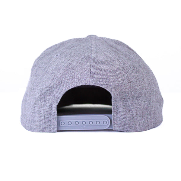3D Standard Mens Snapback Hat - Heather Grey/Black