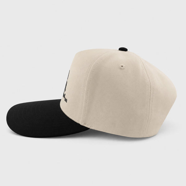 Support Local Mens Snapback Hat - Natural/Black