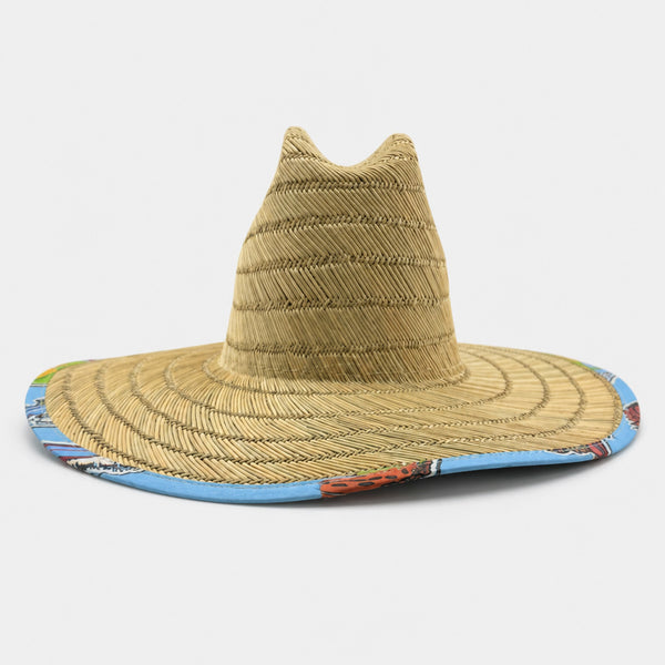 Traveler UPF 50+ Lifeguard Mens Straw Hat - Natural/For The Phils