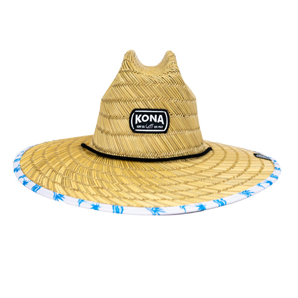 Traveler UPF 50+ Lifeguard Mens Straw Hat - Natural/Island Pattern