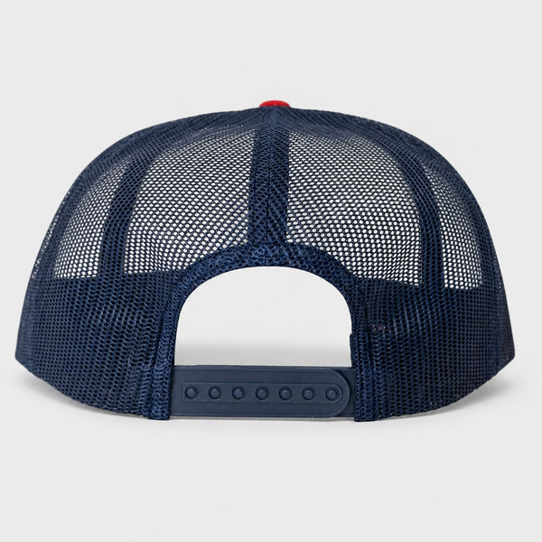 Icon Mens Trucker Hat - White/Navy/Red