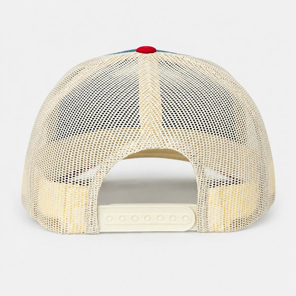 Original Sun Round Mens Snapback Hat - Navy/Red/RWB