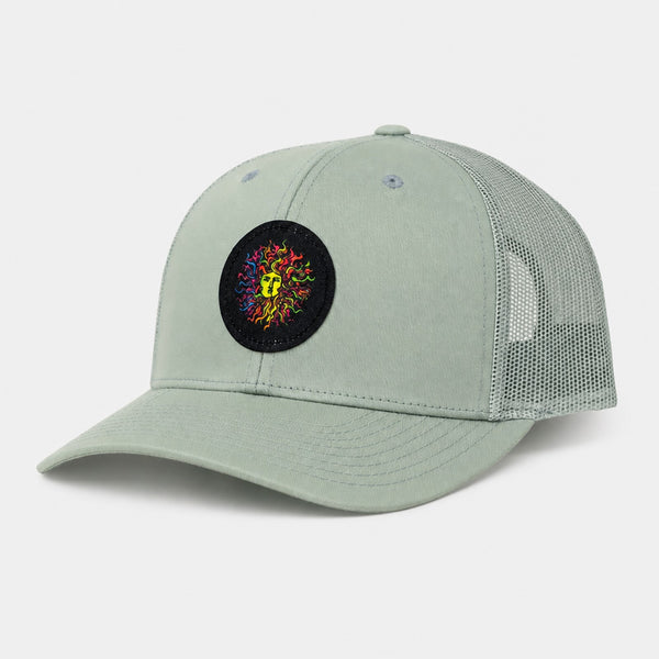 Original Sun Round Mens Snapback Hat - Quarry/Retro