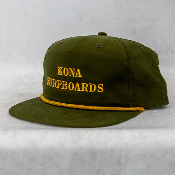 Old School Mens Snapback Hat - Loden/Gold