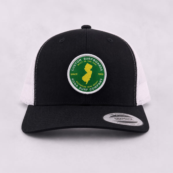 Built in Jersey Mens Trucker Hat - Black/White