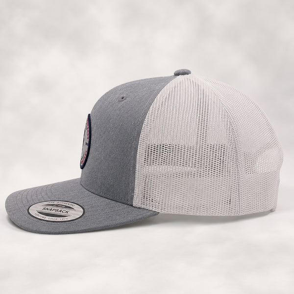 Built in Jersey Mens Trucker Hat - Heather/White