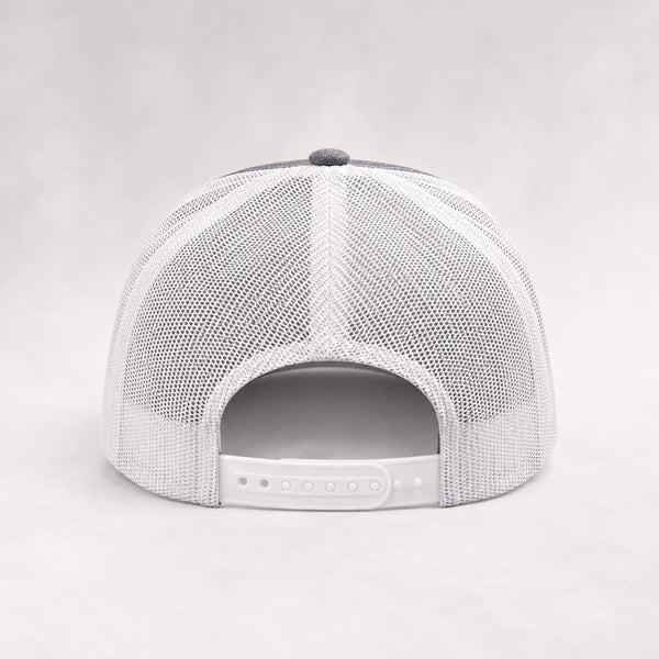 Built in Jersey Mens Trucker Hat - Heather/White