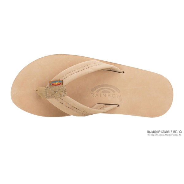 Rainbow Double Layer Wide Strap Mens Sandals - Sierra Brown