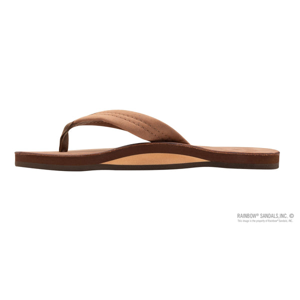 Rainbow Luxury Leather Single Layer Mens Sandals - Nogales Wood