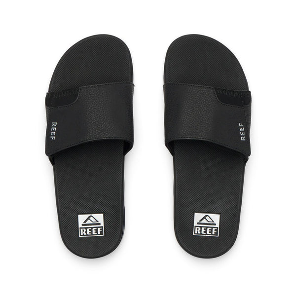 Reef Fanning Slide Mens Sandals - Black/Silver