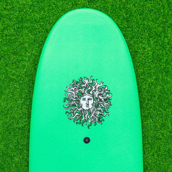 Papaya - Soft Top Foam Surfboard - Includes Leash and Fins - For the Birds