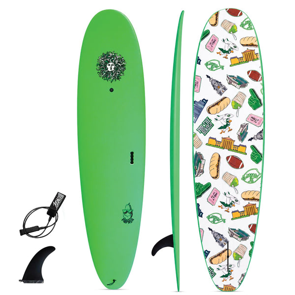 Papaya - Soft Top Foam Surfboard - Includes Leash and Fins - For the Birds