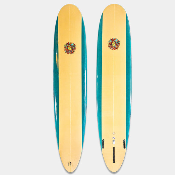 Owen PU Series Surfboard - Tan/Midnight Green