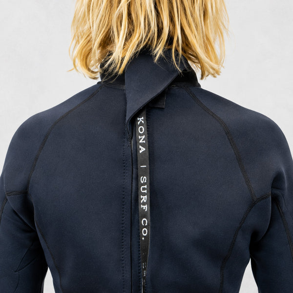 Union 3/2mm Flatlock Backzip Mens Full Wetsuit - Black
