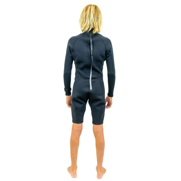 Union 2mm Flatlock Backzip L/S Mens Springsuit