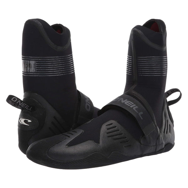 Oneill Psycho Tech 5mm Round Toe Wetsuit Booties - Black