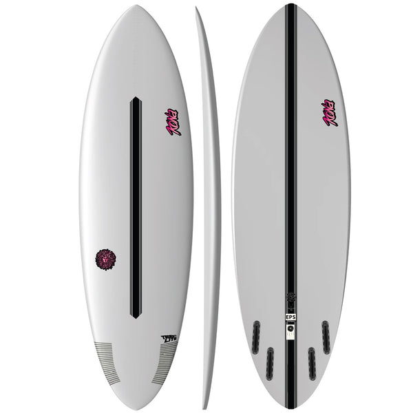 Traveler V2 EPS Truelite Series Surfboard - Clear/Pink