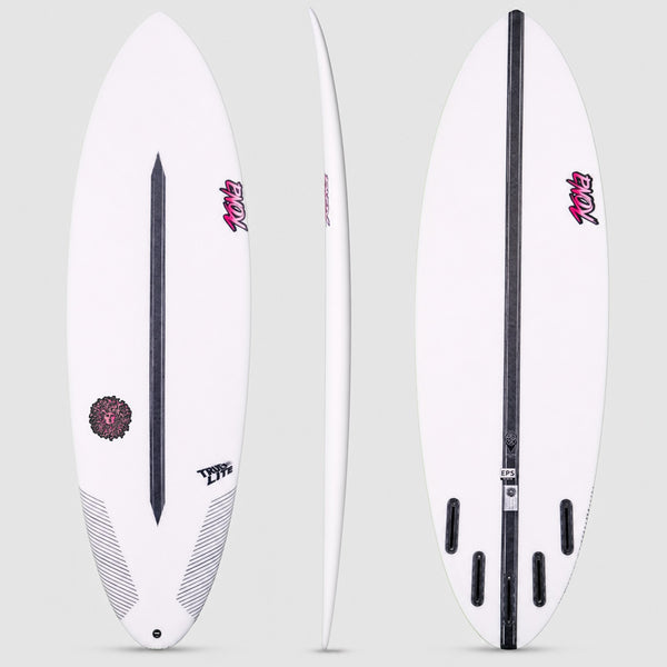 Traveler V2 EPS Truelite Series Surfboard - Clear/Pink