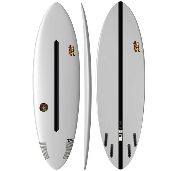 Traveler V2 EPS Truelite Series Surfboard - Clear/Red