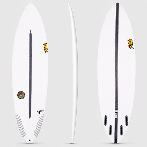Traveler V2 EPS Truelite Series Surfboard - Clear/Red