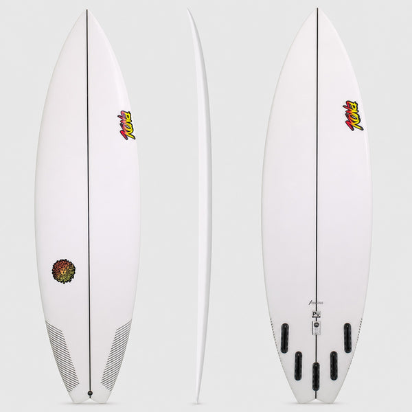 Wasabi PU Series Surfboard - Clear/Red
