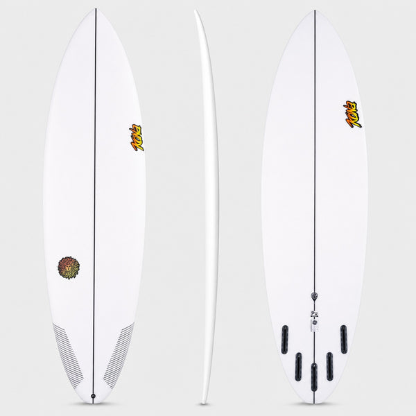 Traveler V2 PU Series Surfboard - Clear/Red