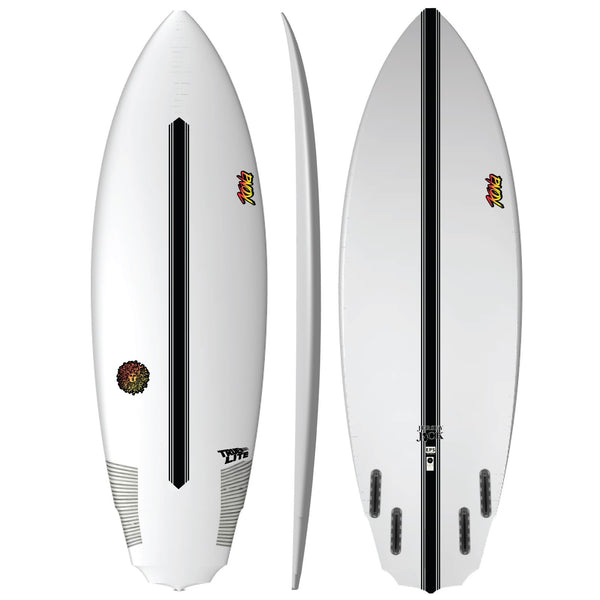 Jersey Jack EPS Truelite Series Surfboard - Clear/Red