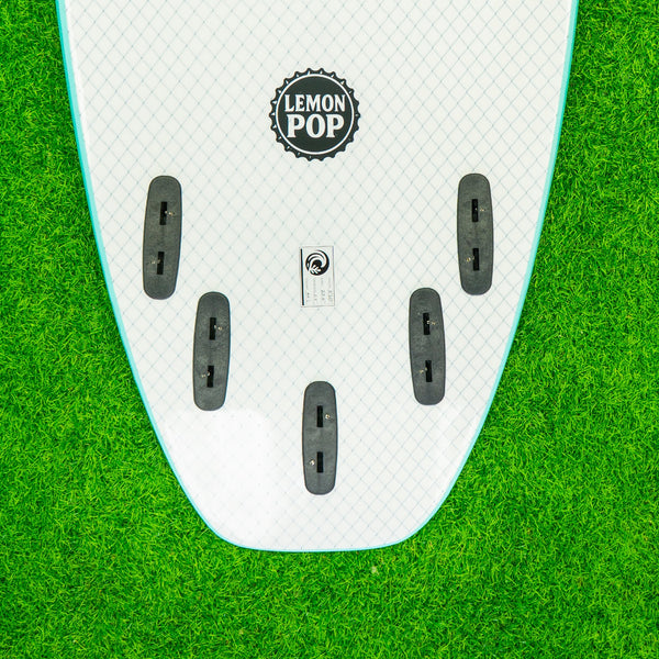 KO'A Lemon Pop 5ft 10in Small Wave - Soft Top Foam Surfboard - Includes Leash and Fins