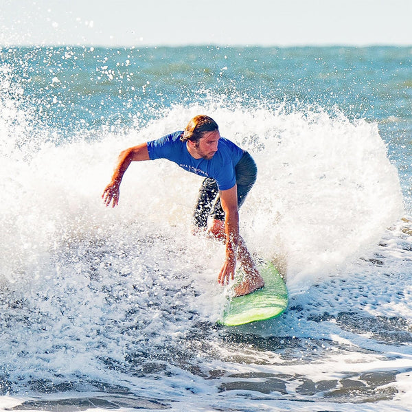 KO'A Lemon Pop 5ft 10in Small Wave - Soft Top Foam Surfboard - Includes Leash and Fins - Lt. Blue