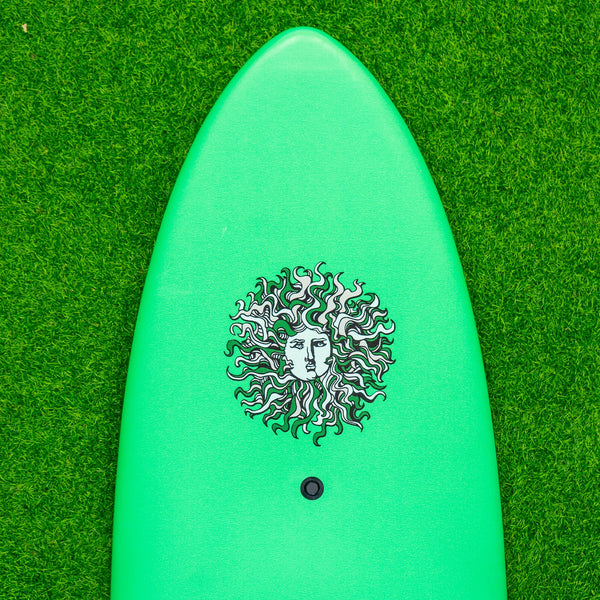 Zephyr - Soft Top Foam Surfboard - Includes Leash and Fins