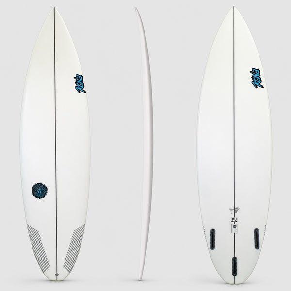 Slingshot PU Series Surfboard - Clear/Blue