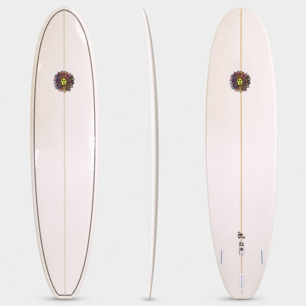 Everyday PU Series Surfboard - White/Black Pinline