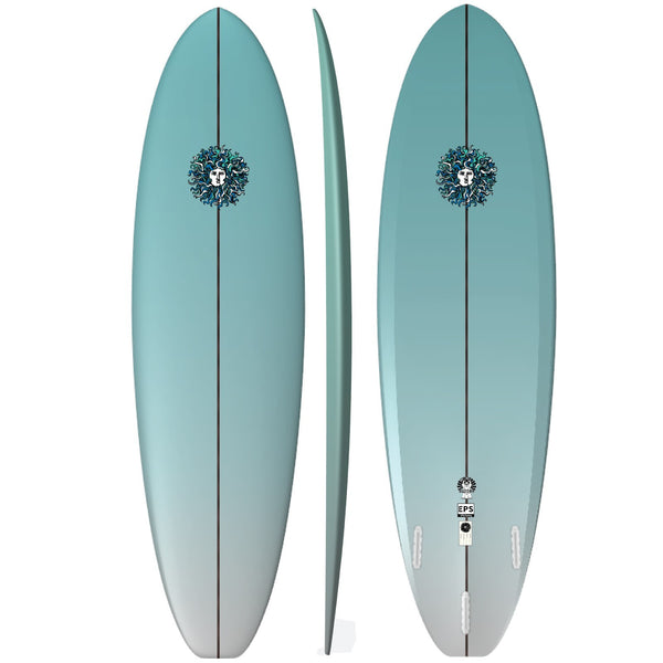 Mini Buddha EPS Series Surfboard - Blue Fade
