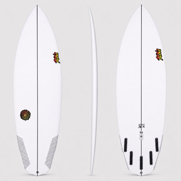 Jersey Jack PU Series Surfboard - Clear/Red