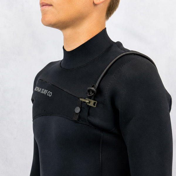 Drift 3/2MM GBS Frontzip L/S Mens Full Wetsuit - Black