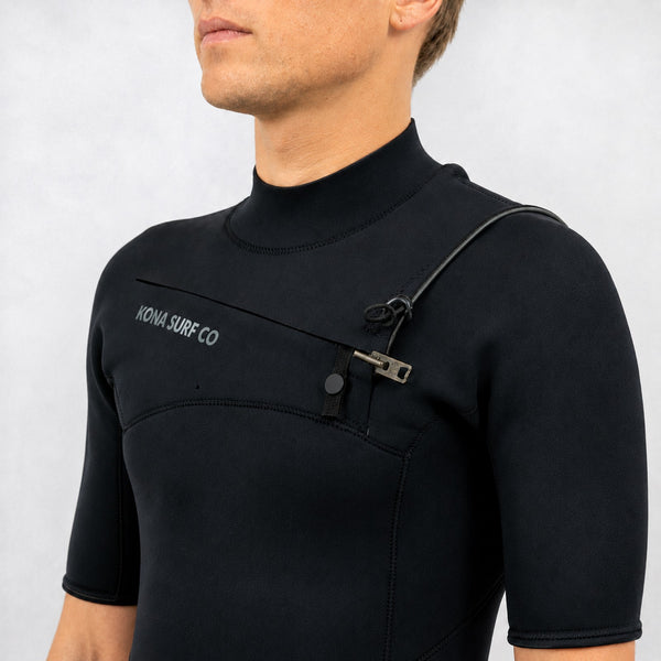 Drift 3/2MM GBS Frontzip S/S Mens Full Wetsuit - Black