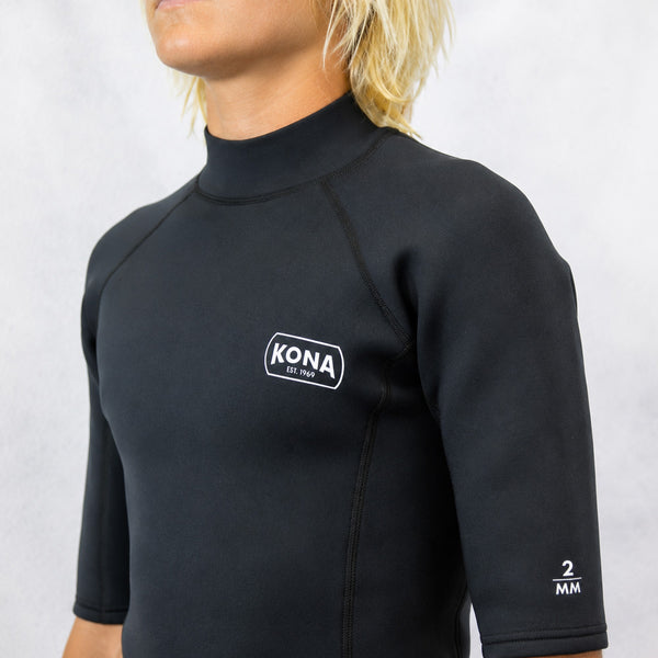 All Day 2MM Neo S/S Jacket Mens Wetsuit Top - Black