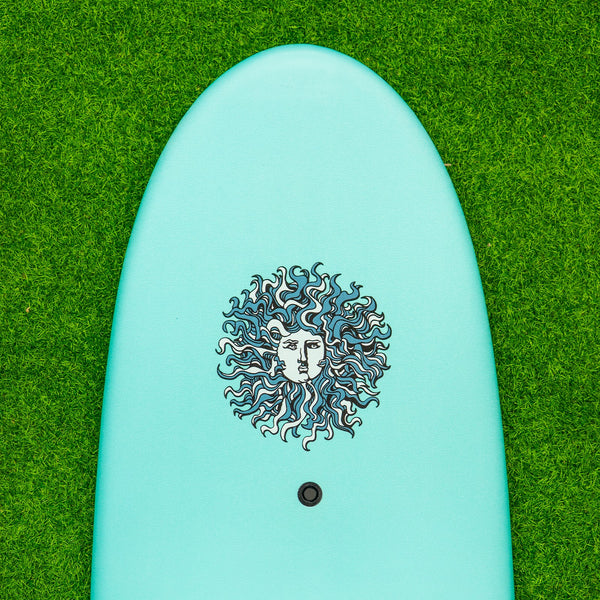 Plantain - Soft Top Foam Surfboard - Includes Leash and Fins