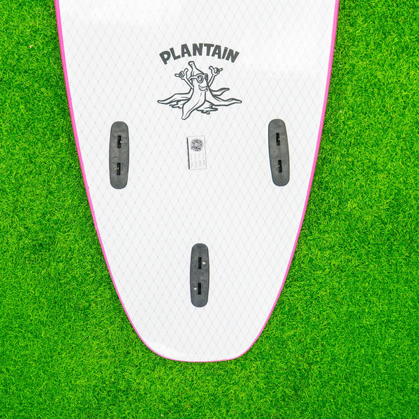 Plantain - Soft Top Foam Surfboard - Includes Leash and Fins - Pink